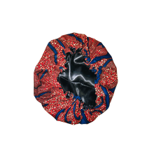 Load image into Gallery viewer, Satin Lined, African/Ankara Hair Bonnet (assorted colors)