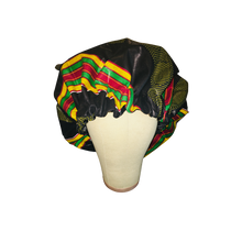 Load image into Gallery viewer, Satin Lined, African/Ankara Hair Bonnet (assorted colors)
