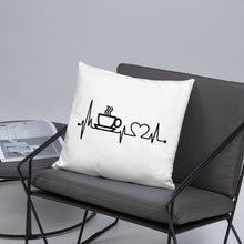 Load image into Gallery viewer, Coffee Makes My Heart Beat Pillow