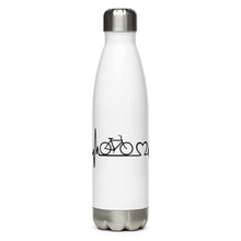 Load image into Gallery viewer, Biking Makes My Heart Beat Stainless Steel Water Bottle