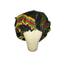 Load image into Gallery viewer, Satin Lined, African/Ankara Hair Bonnet (assorted colors)
