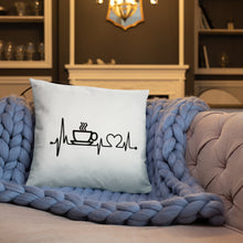 Load image into Gallery viewer, Coffee Makes My Heart Beat Pillow
