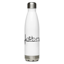 Load image into Gallery viewer, ركوب الدراجات يجعل قلبي ينبض زجاجة مياه الفولاذ المقاوم للصدأ
