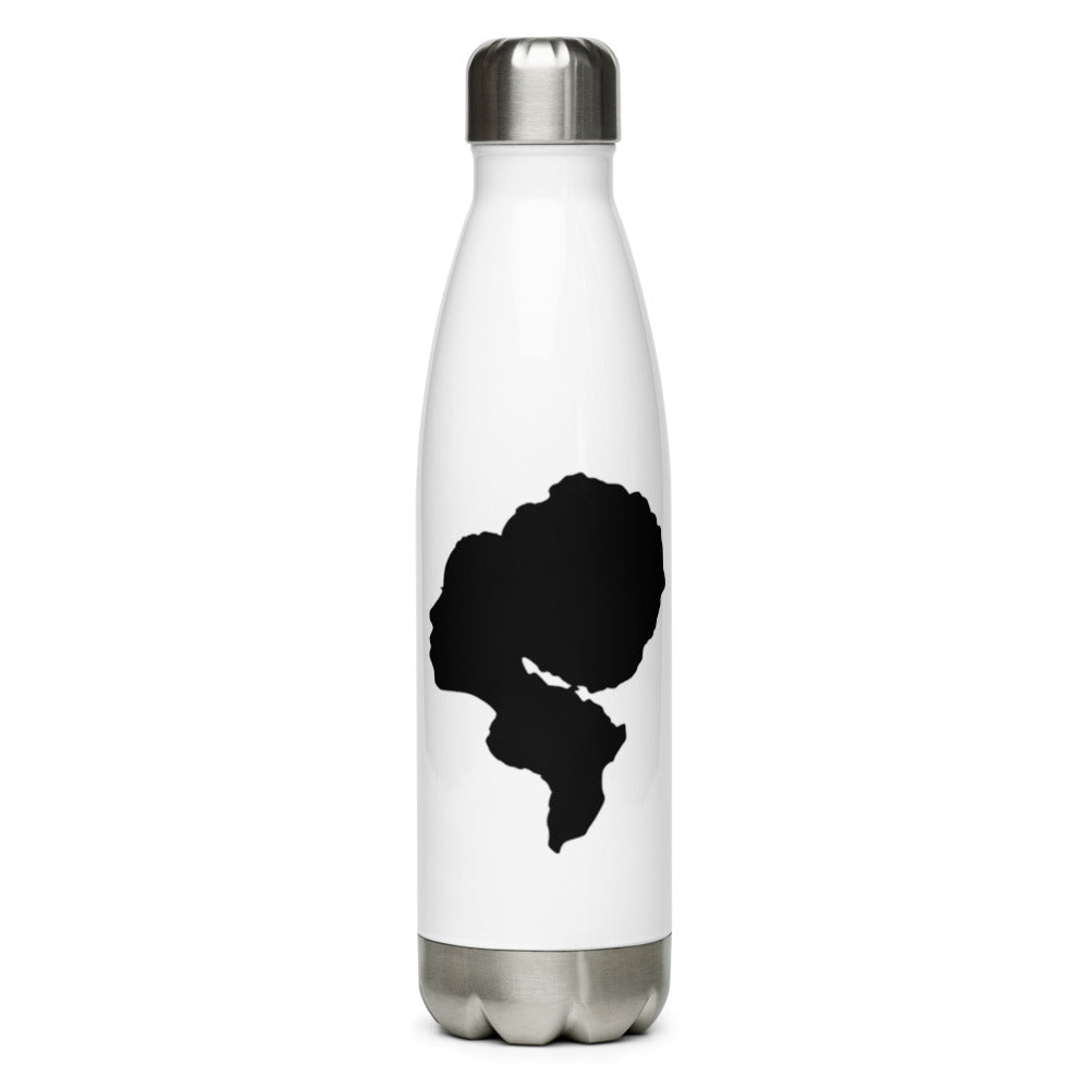 Negro - Bendito - Hermosa botella de agua de acero inoxidable