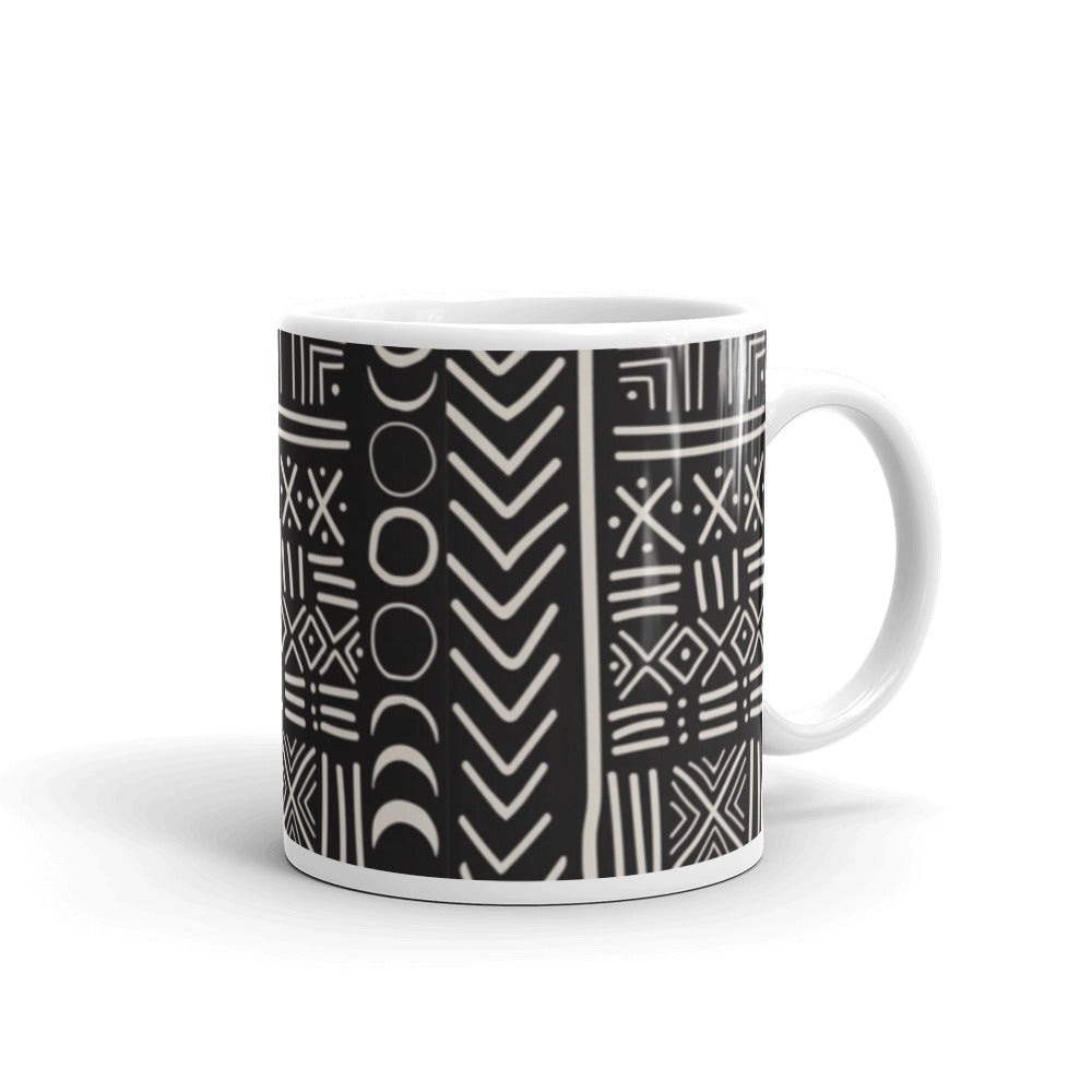 Mudcloth Print Drinking Mug